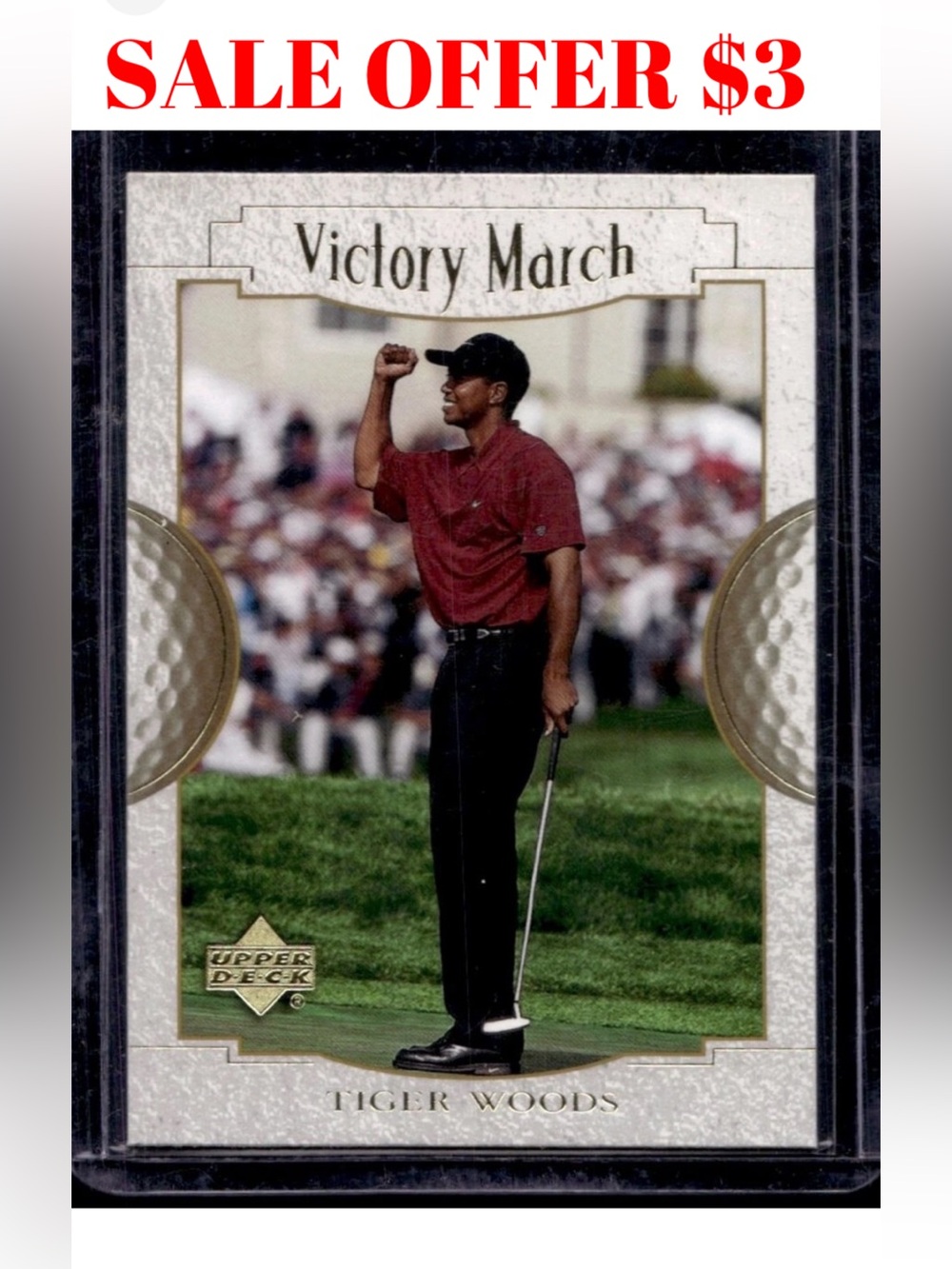 Tiger Woods 2001 Upper Deck Legemd Champion Rookie RC Golf Card